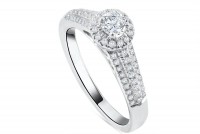0.52ct. Diamond Engagement Ring in 18K Gold